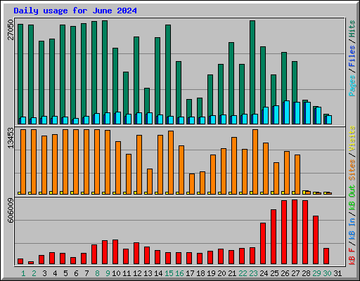 Daily usage for June 2024