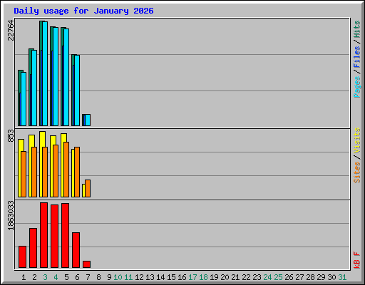 Daily usage for January 2026
