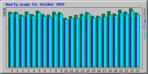 Hourly usage for October 2025