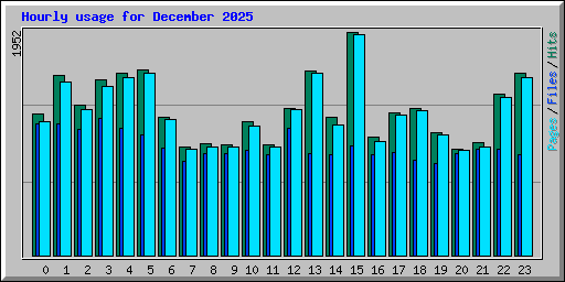 Hourly usage for December 2025