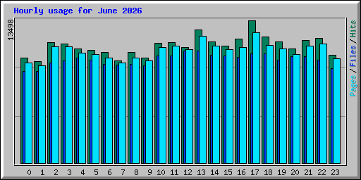 Hourly usage for June 2026